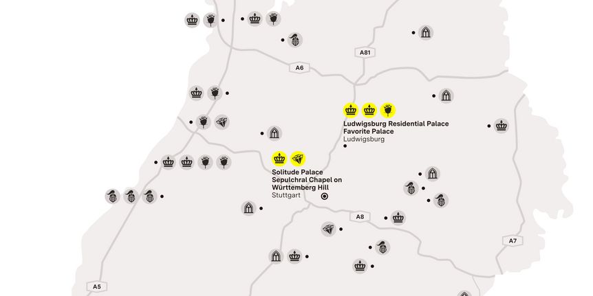 journey map "ROYAL GRANDEUR AROUND STUTTGART"