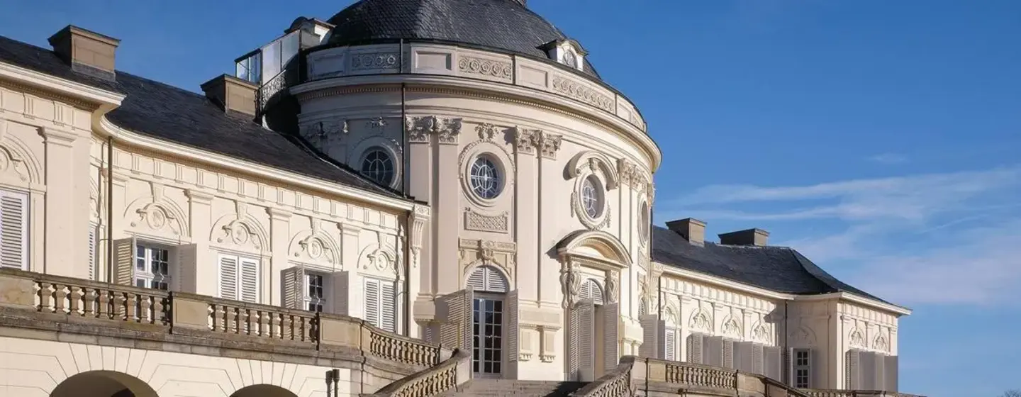 photo: Staatliche Schlösser und Gärten Baden-Württemberg, Joachim Feist Solitude Palace, aerial view